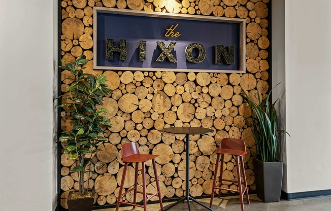 decorative wall displaying community name