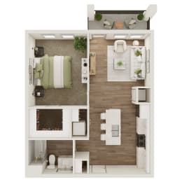 1 bed, 1 bath, 682 sqft, $1,320