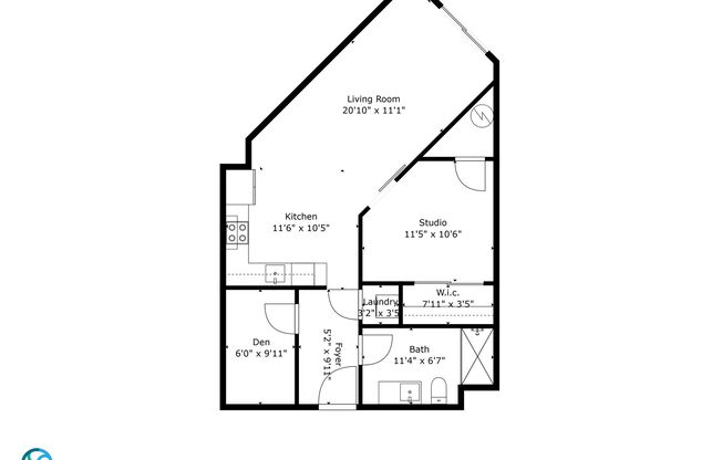 Studio, 1 bath, 765 sqft, $1,850, Unit 325