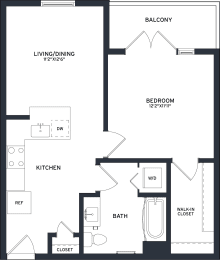 1 bed, 1 bath, 604 sqft, $3,098