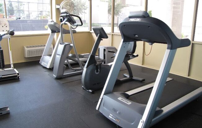 gym with cardio equipment