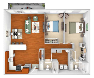 2 beds, 2 baths, 1,538 sqft, $2,792