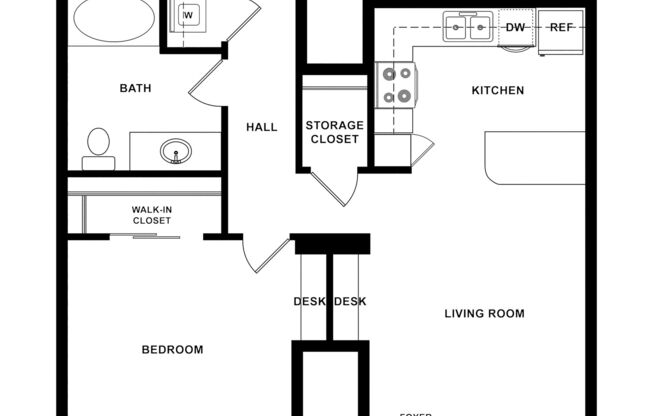 1 bed, 1 bath, 794 sqft, $1,715