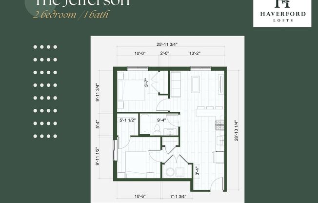 2 beds, 1 bath, 650 sqft, $1,788, Unit 1D