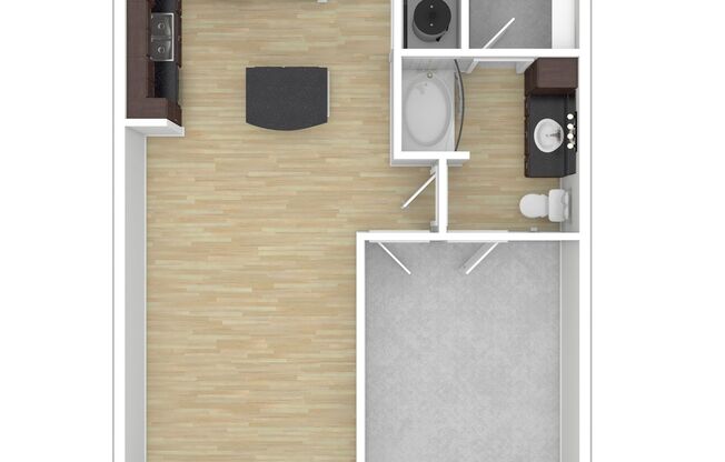 1 bed, 1 bath, 744 sqft, $1,970