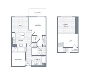 2 beds, 2 baths, 1,054 sqft, $4,020