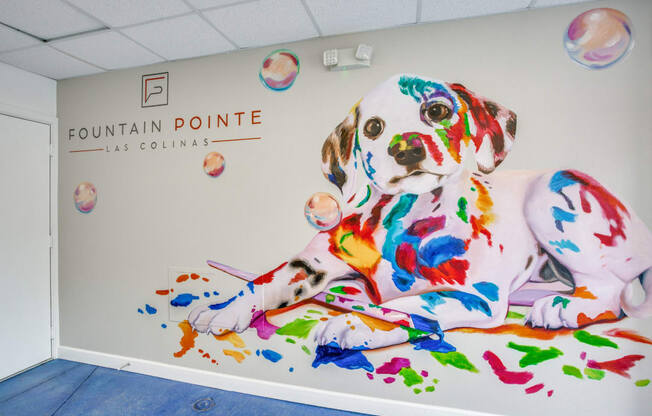 Photo of Fountain Points dog washing station and room