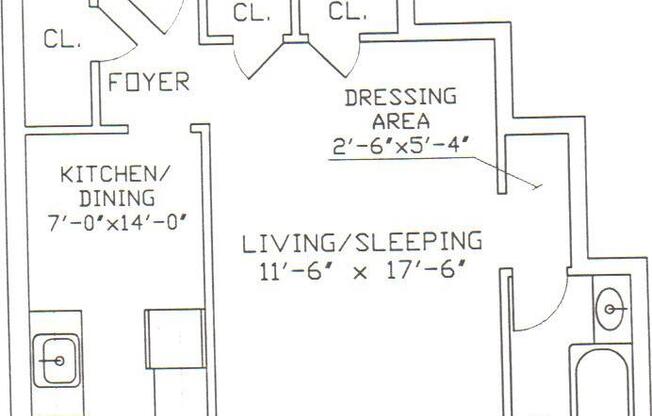 Studio, 1 bath, 550 sqft, $2,195, Unit 2M