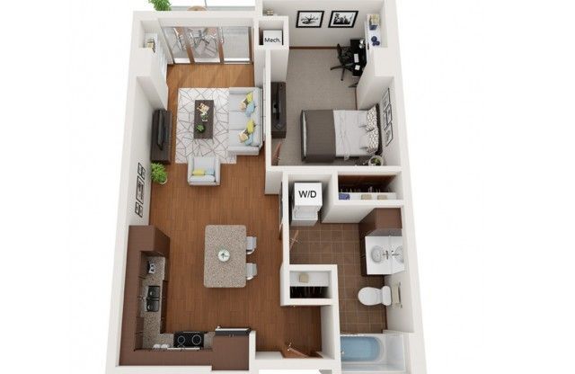 1 bed, 1 bath, 633 sqft, $1,995