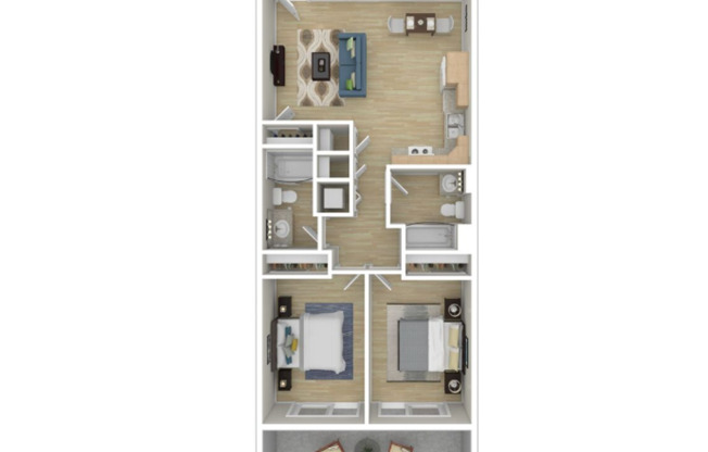 2 beds, 2 baths, 900 sqft, $2,795, Unit 148-204
