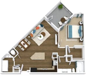 1 bed, 1 bath, 785 sqft, $1,438