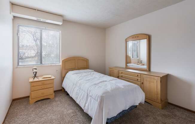 Bedroom With Expansive Windows at Ashley Village Apartments, Columbus, 43232