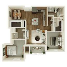 2 beds, 2 baths, 1,092 sqft, $1,620