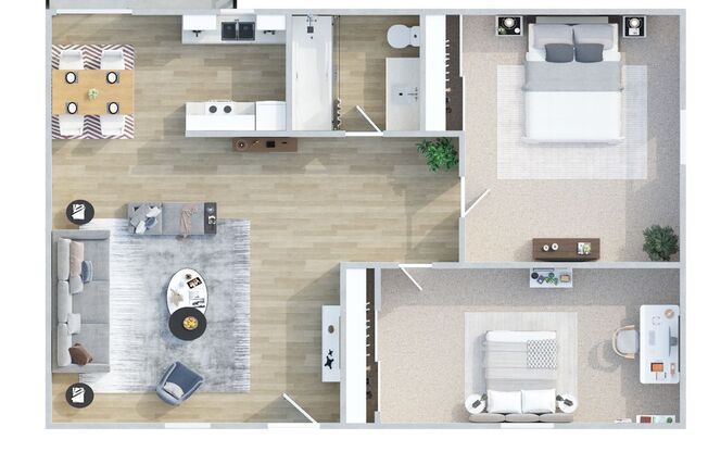 2 beds, 1 bath, 888 sqft, $1,550, Unit 1405 MAR-22