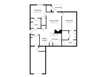 2 beds, 2 baths, 1,140 sqft, $1,900