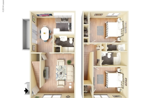 2 beds, 1 bath, 1,018 sqft, $1,090