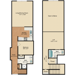 1 bed, 1.5 baths, 1,060 sqft, $1,250