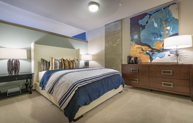 King sized bedrooms with plush wall-to-wall carpeting
