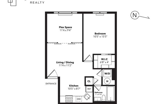 1 bed, 1 bath, 600 sqft, $3,000, Unit 7