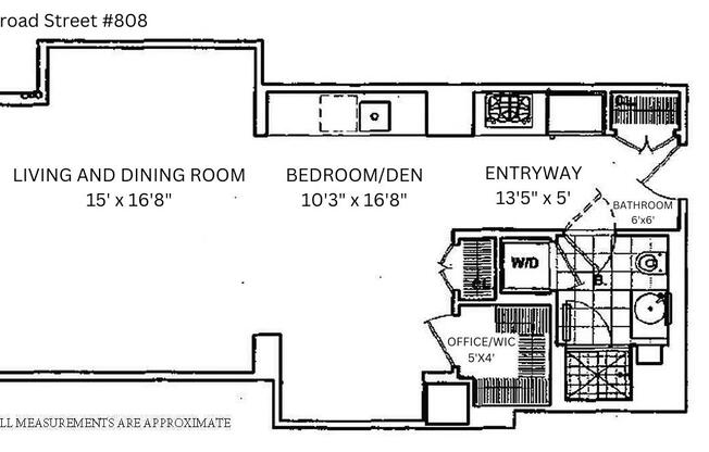 Studio, 1 bath, 704 sqft, $4,200, Unit 808