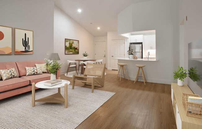 Living Room with Hard Surface Flooring