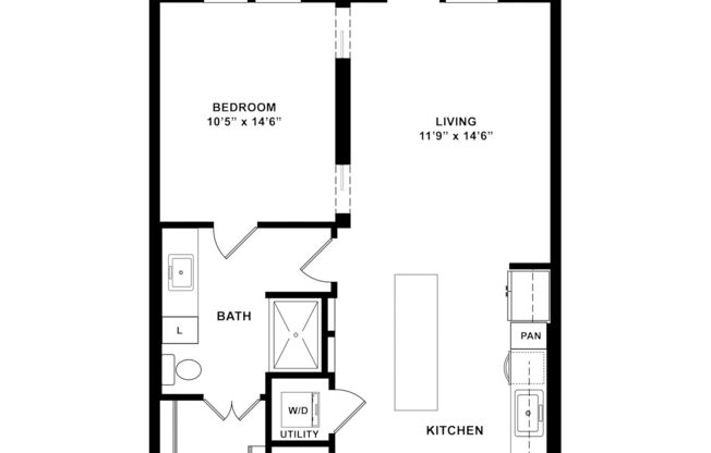 1 bed, 1 bath, 713 sqft, $1,494