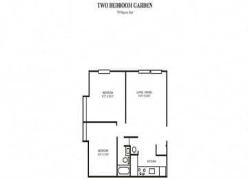 2 beds, 1 bath, 750 sqft, $1,242