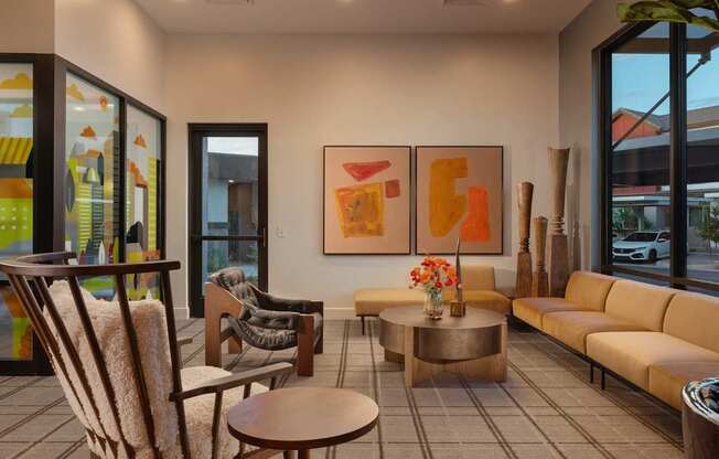 a living room with couches and chairs and a tableat Weylyn Luxury Apartments, Laveen