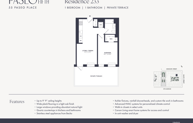 1 bed, 1 bath, $5,450, Unit 233
