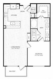 1 bed, 1 bath, 760 sqft, $1,705