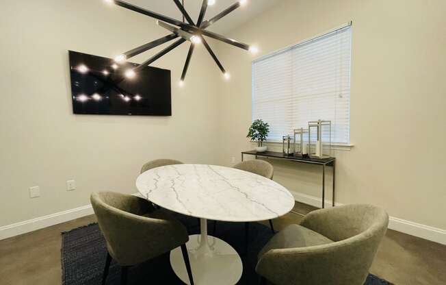 Conference room at Oasis at Cedar Branch in Wilmington, NC