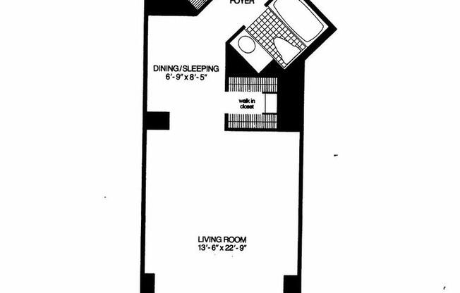 Studio, 1 bath, 520 sqft, $4,000, Unit 33O