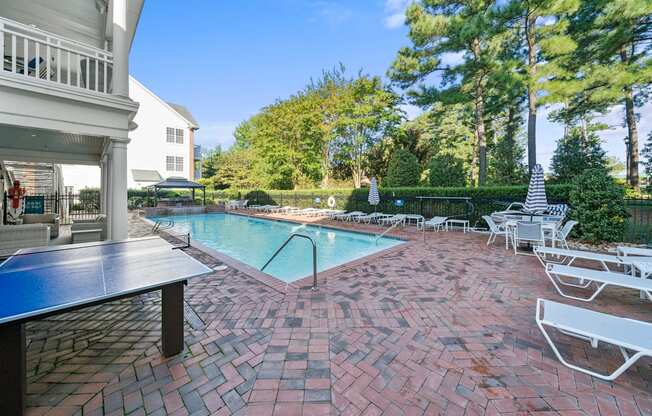 Poolside Ping Pong Table at Sterling Manor, Williamsburg, 23185