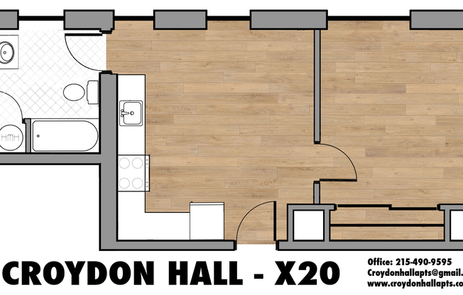 1 bed, 1 bath, 500 sqft, $1,525, Unit 220
