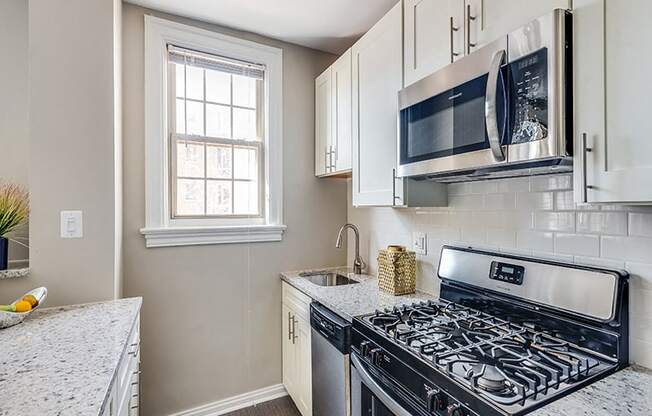 One-bedroom kitchen (staged)  at August, Washington, 20037