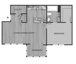 1 bed, 1 bath, 707 sqft, $1,135