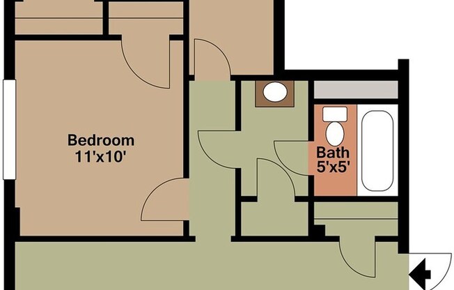 Two Bedroom: Beds - 2: Baths - 1: SqFt Range - 650 to 650