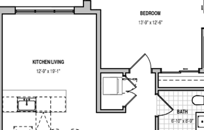 1 bed, 1 bath, 563 sqft, $2,395, Unit 409