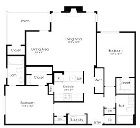 2 beds, 2 baths, 1,100 sqft, $2,363