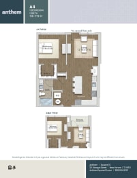 1 bed, 1 bath, 718 sqft, $2,660