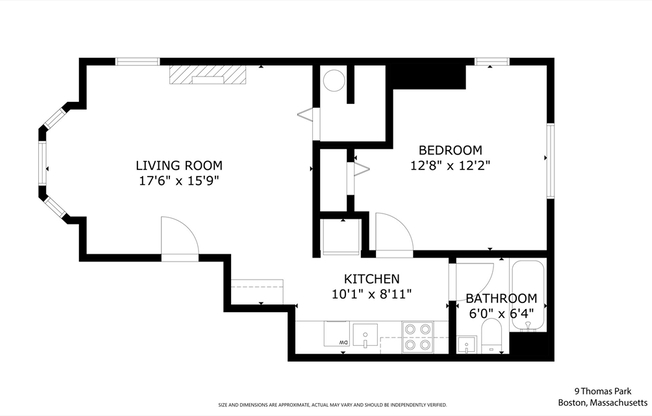 1 bed, 1 bath, 468 sqft, $2,200, Unit 3