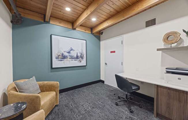 Business Center at The Lakes Apartments in Bellevue, WA 98007