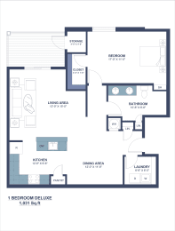 1 bed, 1 bath, 1,031 sqft, $1,272