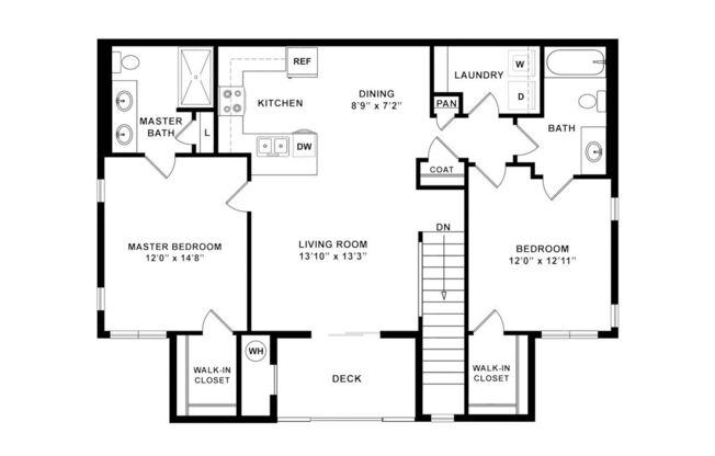 2 beds, 2 baths, 1,219 sqft, $2,358
