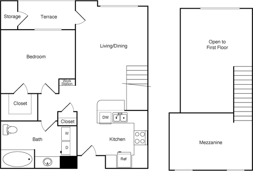 1 bed, 1 bath, 990 sqft, $3,043, Unit 2443