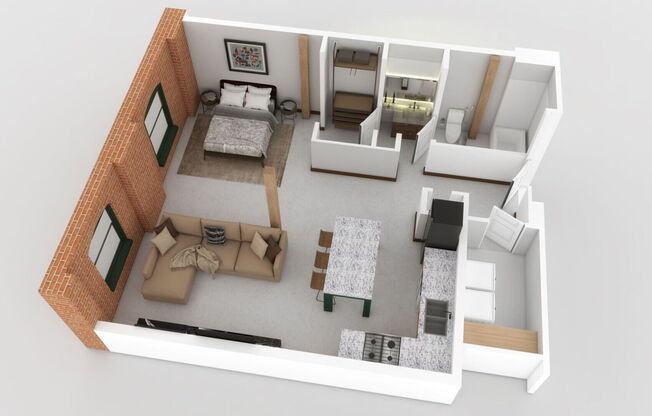 1 bed, 1 bath, 870 sqft, $1,616
