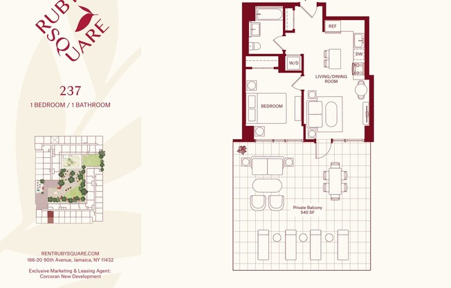 1 bed, 1 bath, $3,219, Unit 237P