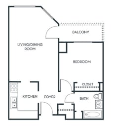 1 bed, 1 bath, 700 sqft, $1,420