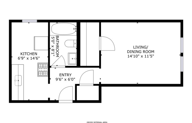 Studio, 1 bath, 373 sqft, $1,275, Unit 101