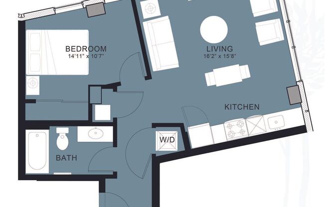 1 bed, 1 bath, 664 sqft, $3,075, Unit 815